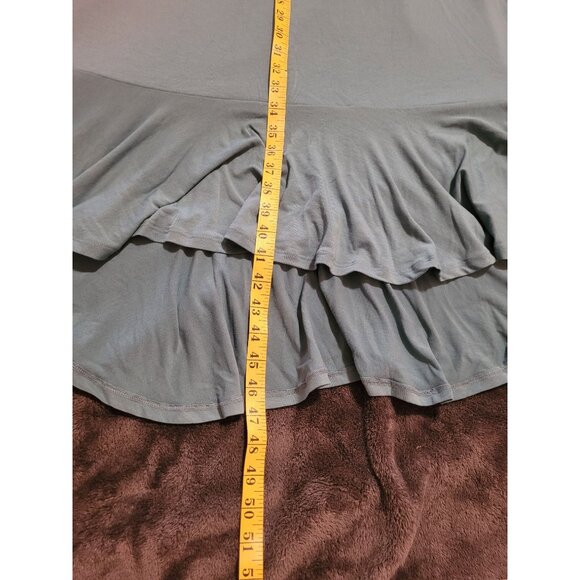 Lularoe Maurine Dress 3XL Teal Lace Bell Sleeves Ruffle Hem NWT Party Summer - Picture 4 of 8